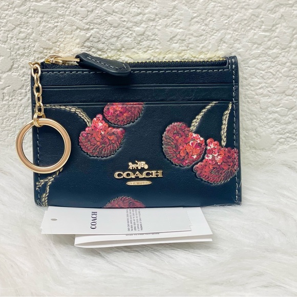 Coach Handbags - Coach Mini Skinny Id Case With Cherry Print NWT